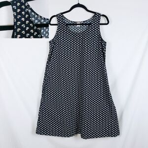 Orla Kiely x Uniqlo Dress Retro Mod Scandi Twee Womens M Floral Black Bookish